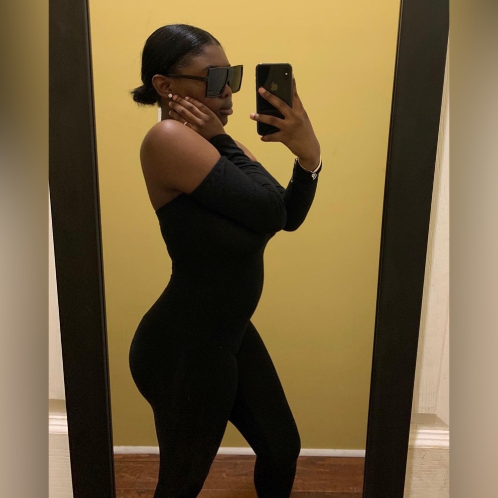 fashion nova off the shoulder jumpsuit